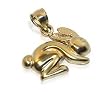 Glistening 10 KT Yellow Gold Pendant Bunny Rabbit 10K Charm
