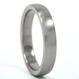 New 4 mm Titanium Ring with Satin Finish