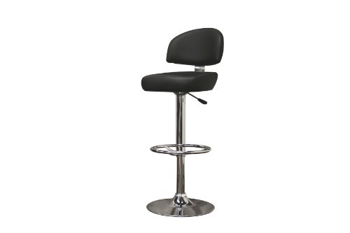 Baxton Studio Grayson Black Faux Leather Modern Bar Stool, Set of 2