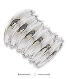 Sterling Silver High Polish Illusion Of 6 Stack Band Ring - Size 6.0