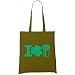 I Love Irish Beer (Green) Organic Fashion Tote
