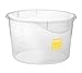 Rubbermaid Commercial Products 1981135 Round Plastic Food Storage Container, Yellow Label, 12 quart, Clear