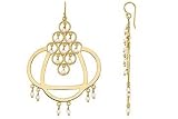 Gold Over Sterling Silver and Faux Pearl Earrings