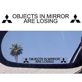 (2) Mirror Decals  Objects in Mirror ARE Losing for Mitsubishi Evolution X EVO... by MITSUBISHI
