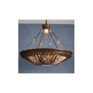26 Inch W Fleur-De-Lis Inverted Pendant Ceiling Fixture by Meyda