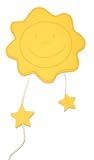 roba 1430 V50 - Wandlampe Sonne mit integrierter Spieluhr, ohne Gl&uuml;hbirne, passend zur Collection Happy Duck