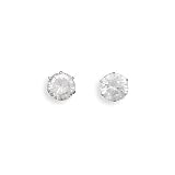 7mm Cz Stainless Steel Stud Earrings.
