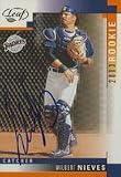 Wilbert Nieves, San Diego Padres, 2003 Leaf Rookie Autographed Card