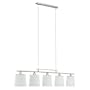 Eglo  84036A Cello,, Nickel Frosted/Opal, 5-Light Pendant Light Fixture