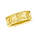 18K Yellow Gold Leaf Design Wedding Band - Sizes 5 - 8. No half sizes.