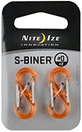 Nite Ize SBP0-2PK-19T Plastic S-Biner, Transparent Orange, 2-Pack