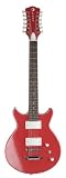 Luna Pandora Double Cutaway 12 String Acoustic Guitar, Crimson - B000P4UA10