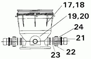 "AMERICAN CLEAN CLEAR FILTER BOTTOM, ALMOND, FITS 150/200 MOD"