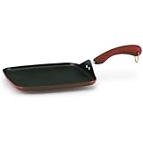 Paula Deen Signature Porcelain Nonstick 11-Inch Square Griddle, Red Speckle