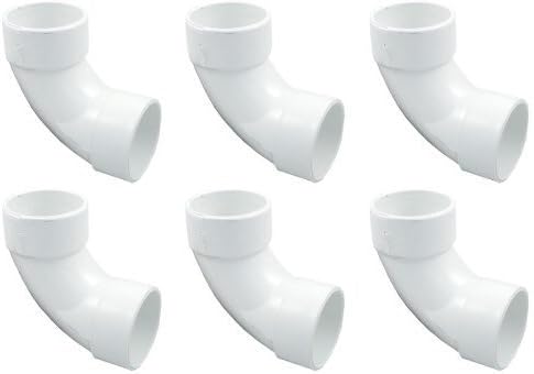 PVC Pipe Fitting, 90 Degree 2 Sweep Elbow 411-9130 - 6 Pack by Waterway