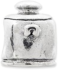 Sterling Silver Cooking Pot Bead Charm For Pandora, Biagi, Chamilia & European Bracelets, Women Jewelry