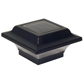 Imperial Black Solar Powered Outdoor Post Light