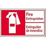 Fire Extinguisher Sign- Bilingual - Plastic
