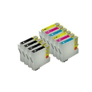 10x Epson Stylus SX218 Kompatible Druckerpatronen – Cyan / Magenta / Gelb / Schwarz- PATRONEN MIT NEUESTEN CHIP – Kein Umbau und resetten des alten Chips mehr nötig!!!! Kein Adapter notwendig! Einfach einsetzen und drucken mit Füllstandsanzeige
