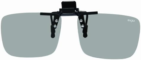 Allure Eyewear EX3D1019 CLIP BLISTER PACK EX3D Universal Premium Curved Passive 3D Glasses - Unisex Rectangular Clip-On