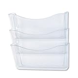 Unbreakable 3-Pocket Wall File, Letter Size, Clear, 3 Pockets/Box RUB65976