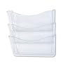 Unbreakable Three-Pocket Wall File Set, Letter, Clear