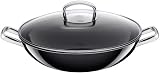 Wok-Pfanne Profi 32 cm mit Glasdeckel