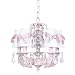 Pink 5 Arm Stacked Glass Balls Chandelier