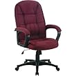 Executive High Back Chair w/ Padded Loop Arms In Deep Wine Finish By Office Star