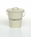 ICD Compost Bucket with Lid (20cm H), Champagne