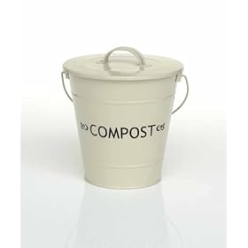 ICD Compost Bucket with Lid (20cm H), Champagne