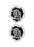 タトゥーシール【ミニサイズ　(5×9cm）】　黒薔薇