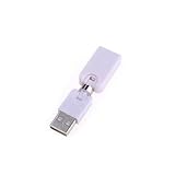 White USB 2.0 Male to Female 360 Degree Rotation Angle Extension Connector Adapter