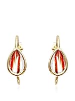 Silver Luxe Pendientes Arete, Topaz