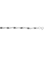 Sterling Silver Scorpion Charm Bracelet, 1/4 inch wide