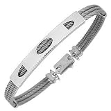 Forzieri DiFulco Line Sterling Silver Plate Three-Strand Bracelet