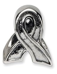 Awareness Ribbon Charm in Silver for 3mm Charm Bracelets