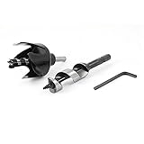 uxcell ドアロックインストレーションキット　冠鋸　オーガービット　ブラック　ツール　1セットに2個入り