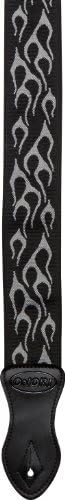 Onori USM-W2F-SLV Woven Nylon Flame Guitar Strap