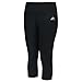 adidas Performance Women's Performer Mid-Rise 3/4 Tights, Black/Matte Silver, Medium