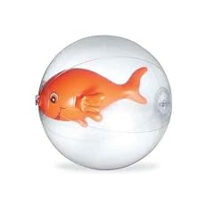 Wasserball mit orangenem Fisch im Inneren des Balles - Durchmesser ca. 20 cm