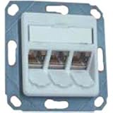 BTR 10x E-DAT modul UPk-Dose 3x88 Cat.6, r-ws, bestueckt bestueck mit 3x Modul E-DAT modul RJ-45 werkzeuglos beschaltbar, reinweiss