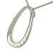 Oval Pendant with 5 Round Diamonds on Chain .03cttw