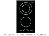 Baumatic 30cm Domino Black Ceramic Hob St/ Steel Frame BTC2.1SS