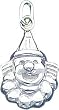 Sterling Silver Clown Charm