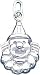 Sterling Silver Clown Charm