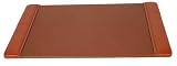 Tan Leather 34 x 20 Side Rail Desk Pad