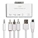iAccessory 5-in-1 Camera Connection Kit USB Stick, SD, Mini SD SDHC Card Reader AV Video Audio Out RCA Cable to TV Adapter with USB 2.0, Sync & Charge Ports For Apple iPad, iPad 2 & The New iPad 3 & Free iAccessory iSock