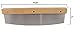 Heavy Duty Industrial Pizza Rocker Cutter, Stainless Steel Cutting Blade with Natural Wooden Handle; Also Great for Chopping Vegetables, Salad, Herbs, Parsley, Etc