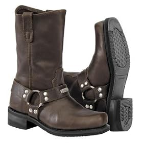 River Road Mens Traditional Square Toe Harness Boots Brown
